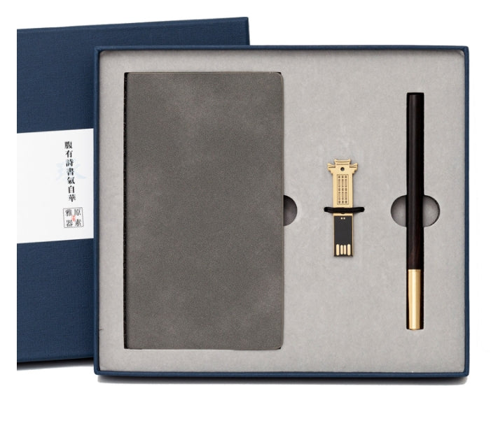 USB+A6筆記本+實木筆禮盒印刷貼紙- 禮品、贈品、客製化禮贈品專家| 禮歐禮贈品