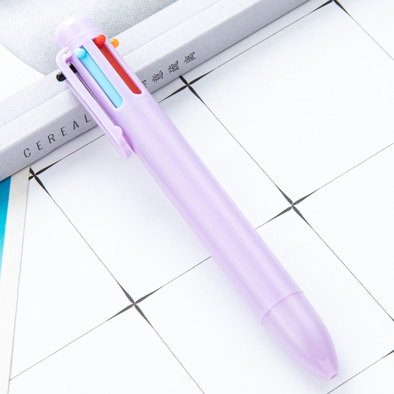 『客製贈品』按動塑膠六色廣告筆 |  客製化禮品、禮贈品專家