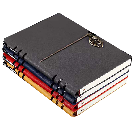 『客製贈品』金屬樹葉造型綁帶皮質筆記本 |  客製化禮品、禮贈品專家