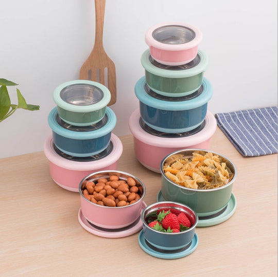 『客製贈品』馬卡龍配色圓型便當餐盒 |  客製化禮品、禮贈品專家