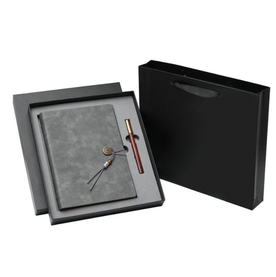 『客製贈品』高端商務筆記本實木筆套裝 |  客製化禮品、禮贈品專家