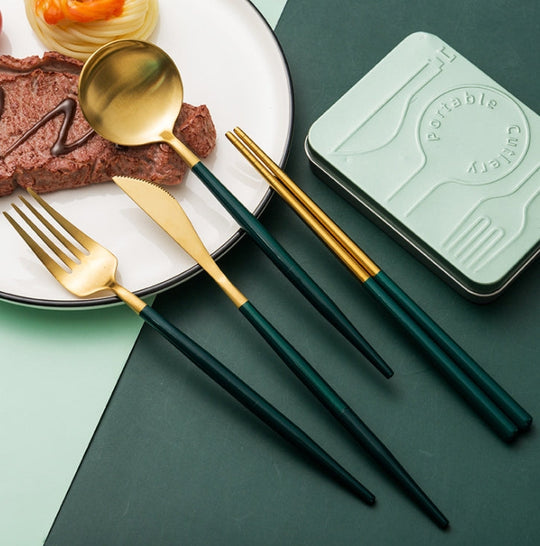 『客製贈品』奢華摺疊餐具套裝組 |  客製化禮品、禮贈品專家