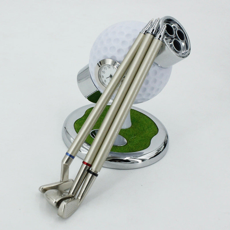 『客製贈品』仿真造型高爾夫筆筒時鐘 |  客製化禮品、禮贈品專家