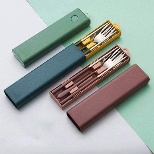 『客製贈品』質感抽拉式304不鏽鋼餐具套裝 |  客製化禮品、禮贈品專家