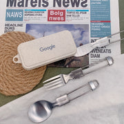 Google禮品金屬餐具雷雕_禮歐禮贈品