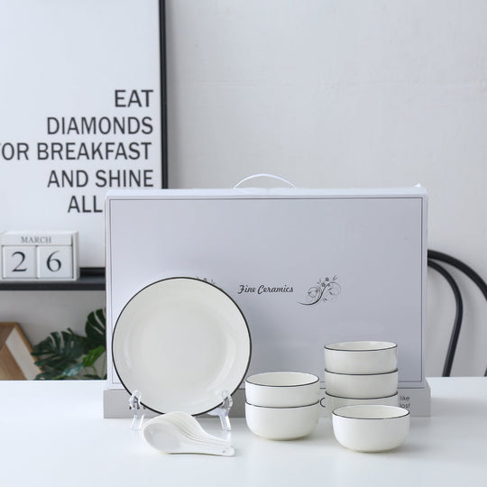 『客製贈品』簡約純色陶瓷餐具套裝禮盒組 |  客製化禮品、禮贈品專家
