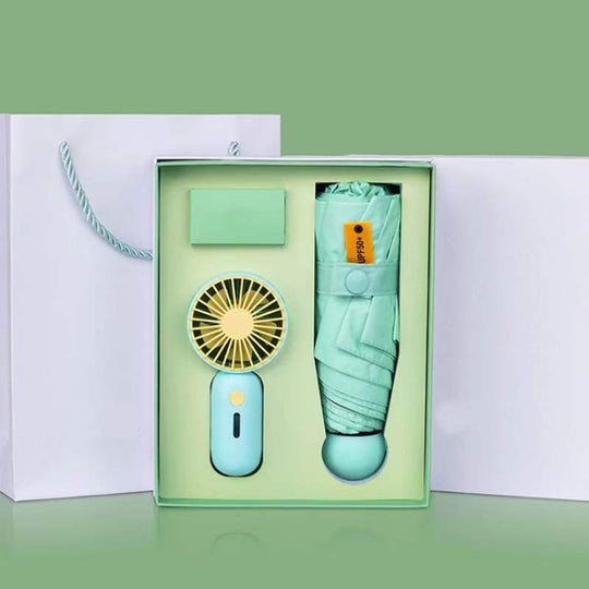 『客製贈品』便攜小型風扇雨傘商務禮盒 |  客製化禮品、禮贈品專家